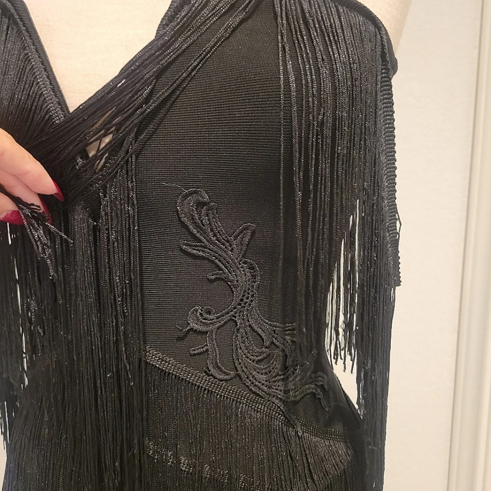 Boutique Fringe Mini Dress - Picture 5 of 5